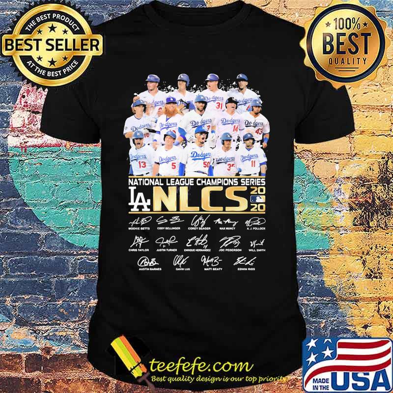 Los angeles dodgers national league champions series nlcs signatures shirt Los angeles dodgers national league champions series nlcs signatures shirt