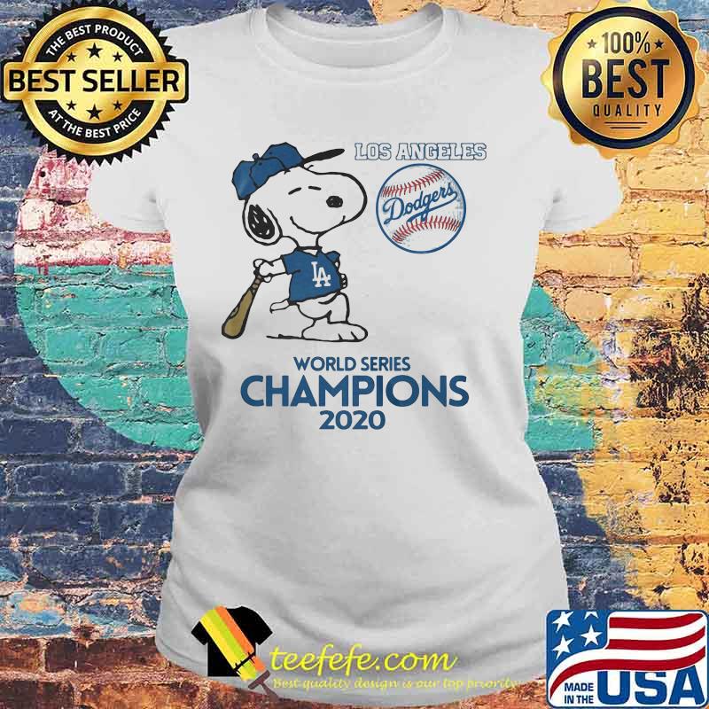 Los angeles dodgers world series champions 2020 baseball snoopy s Laides tee Los angeles dodgers world series champions 2020 baseball snoopy s Laides tee