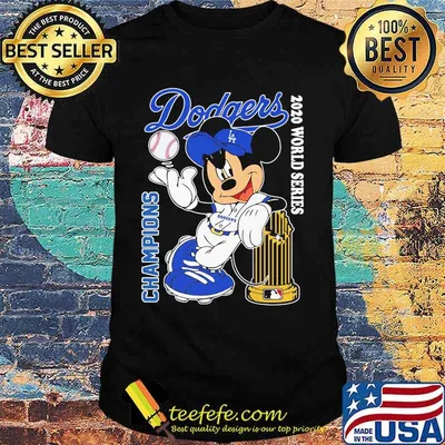 Los angeles dodgers world series mickey mouse disney baseball shirt