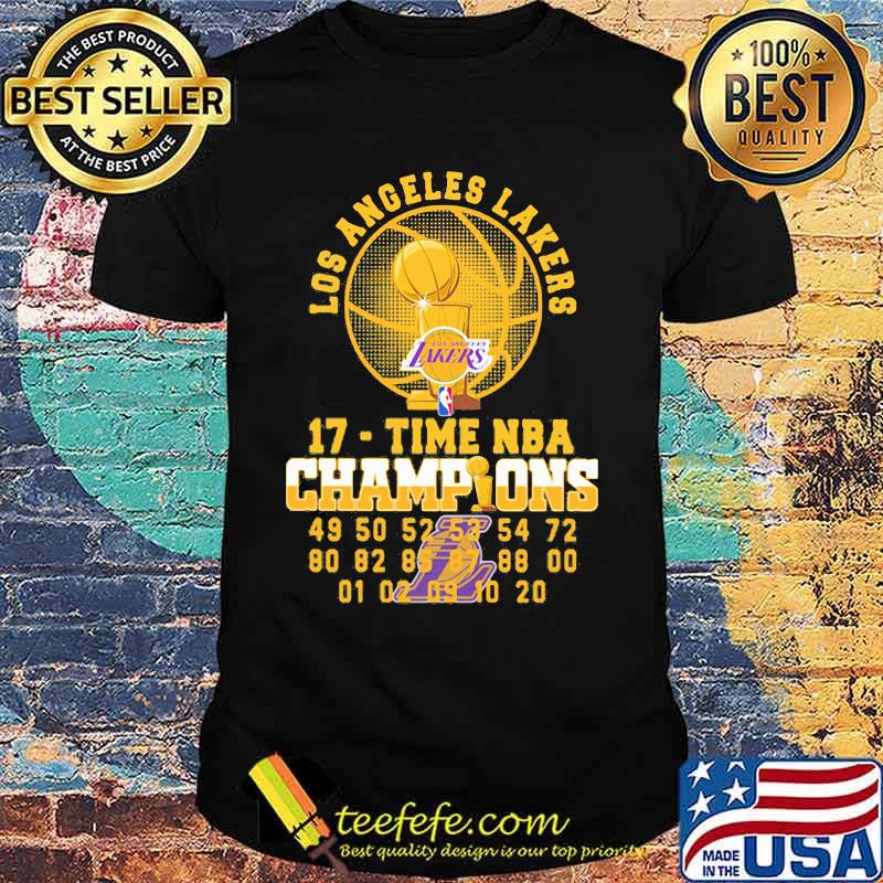 Los angeles lakers 17 time nba champions shirt