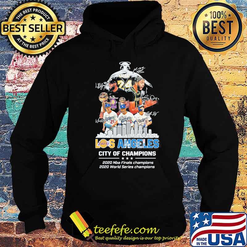 Los angeles lakers city of champions 2020 nba finals champions 2020 world series champions signatures s Hoodie Los angeles lakers city of champions 2020 nba finals champions 2020 world series champions signatures s Hoodie