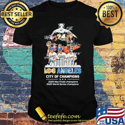 Los angeles lakers city of champions 2020 nba finals champions 2020 world series champions signatures shirt