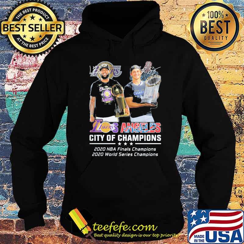 Los angeles lakers - dodgers city of champions 2020 nba finals champions 2020 world series champions signatures s Hoodie Los angeles lakers - dodgers city of champions 2020 nba finals champions 2020 world series champions signatures s Hoodie