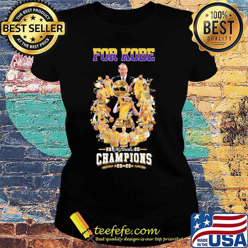 Los angeles lakers for kobe the finals champions 2020 signatures s Ladies tee Los angeles lakers for kobe the finals champions 2020 signatures s Ladies tee