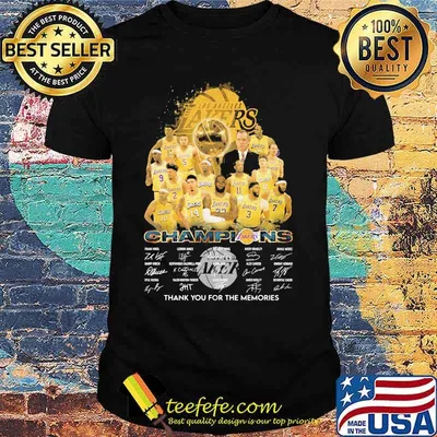 Los angeles lakers nba finals champions thank for the memories signatures shirt