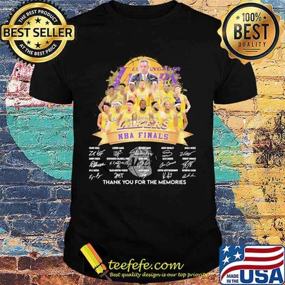 Los angeles lakers nba finals thank for the memories signatures shirt