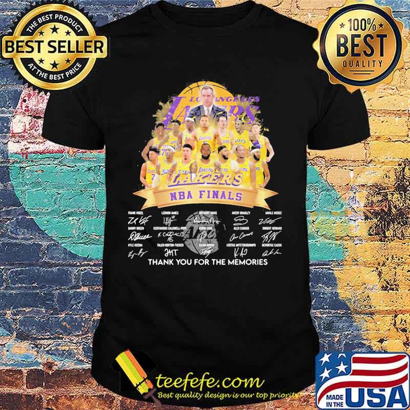Los angeles lakers nba finals thank for the memories signatures shirt