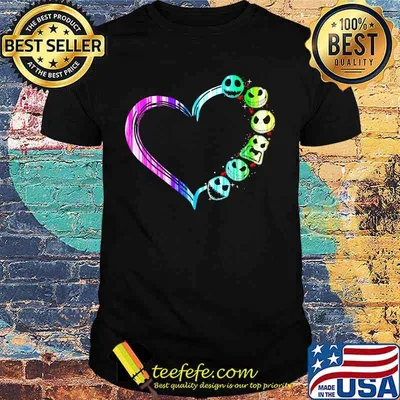 Love jack skellington hearts shirt