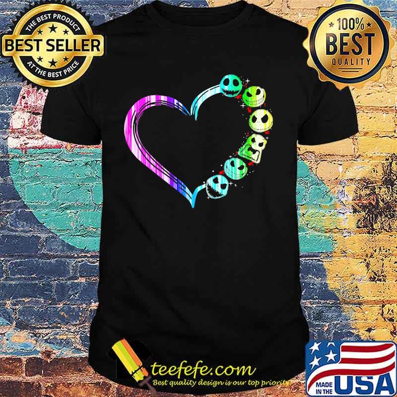 Love jack skellington hearts shirt