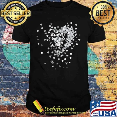 Love las vegas raiders logo hearts shirt