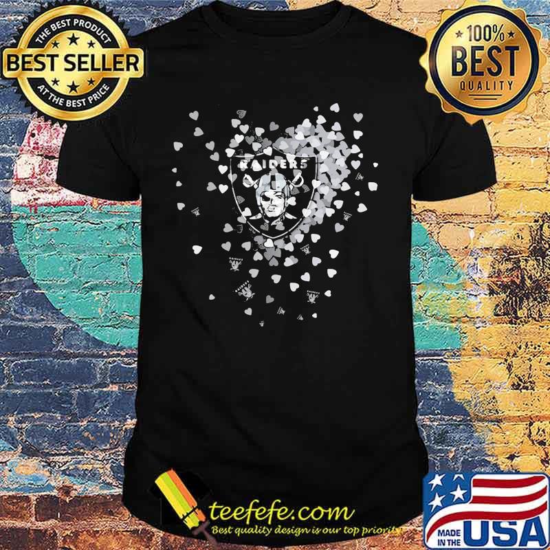 Love las vegas raiders logo hearts shirt