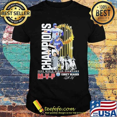 M-V-P 2020 world series champions los angeles dodgers corey seager cup signature shirt
