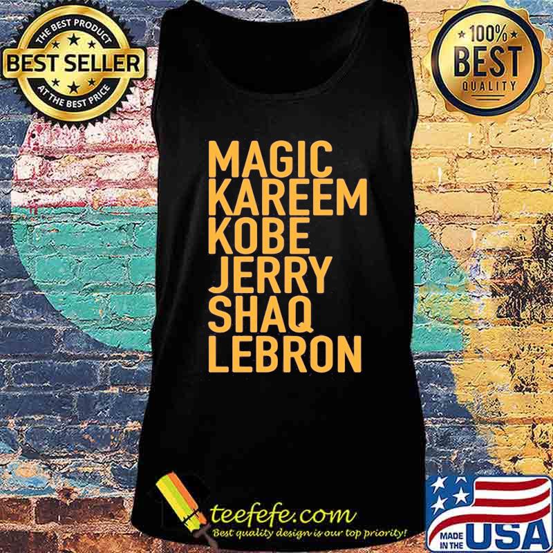 Magic kareem kobe jerry shaq lebron s Tank top Magic kareem kobe jerry shaq lebron s Tank top