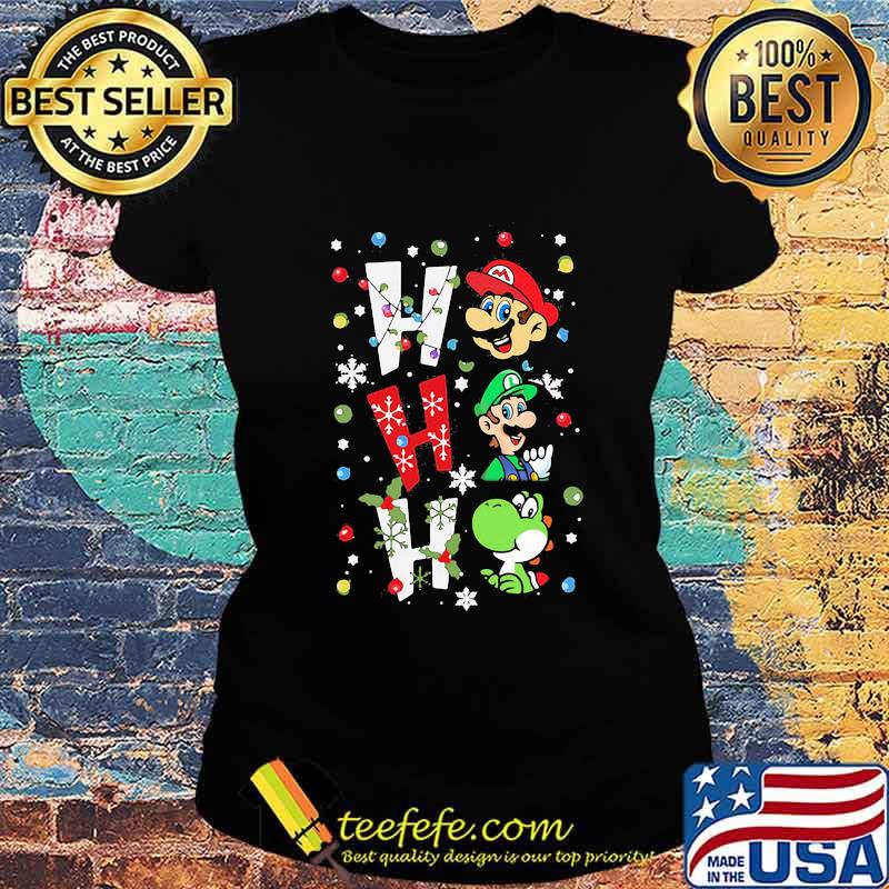 Mario ho ho ho merry christmas s Ladies tee Mario ho ho ho merry christmas s Ladies tee
