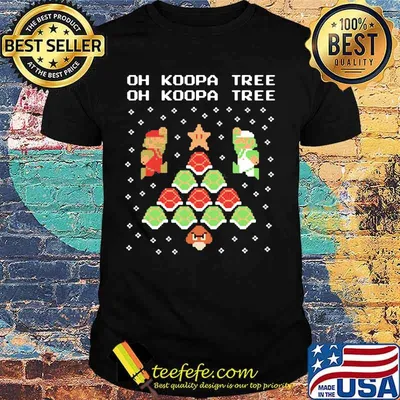 Mario oh koopa tree ugly merry christmas shirt