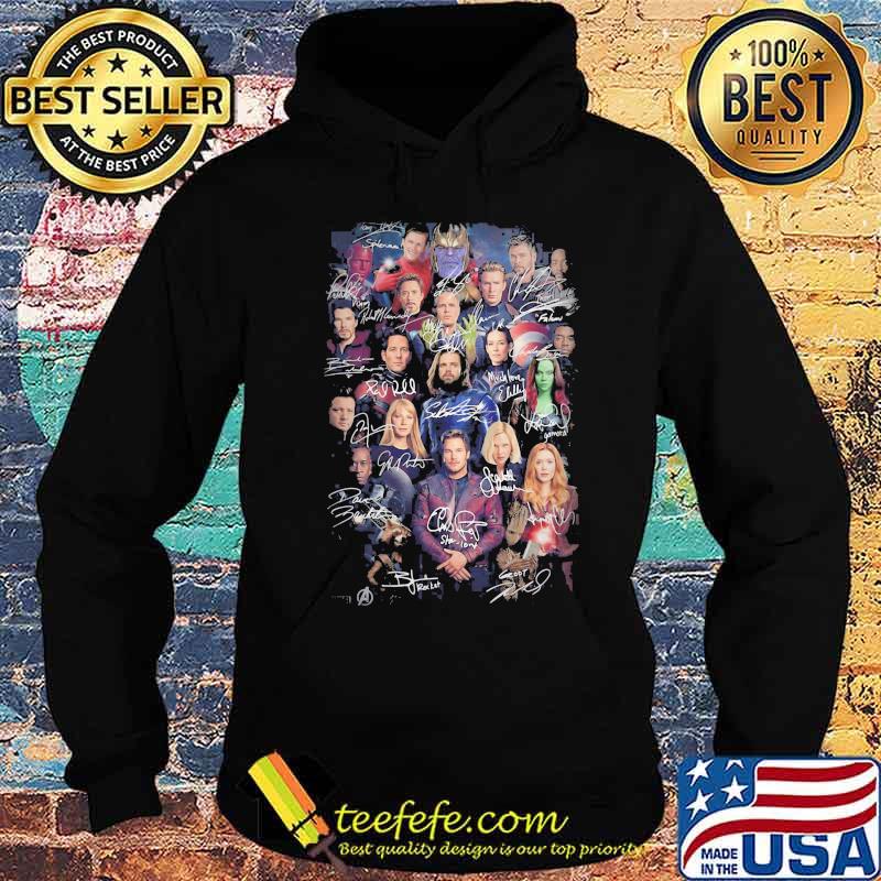 Marvel heroes avengers characters signatures s Hoodie Marvel heroes avengers characters signatures s Hoodie