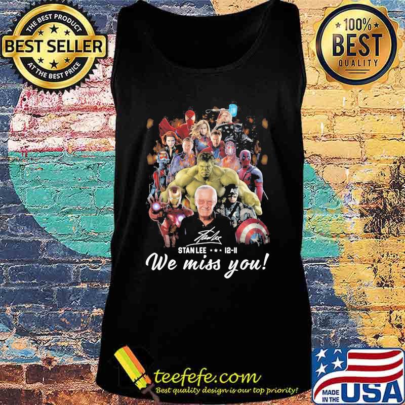 Marvel heroes stan lee we miss you 12 11 signature s Tank top Marvel heroes stan lee we miss you 12 11 signature s Tank top
