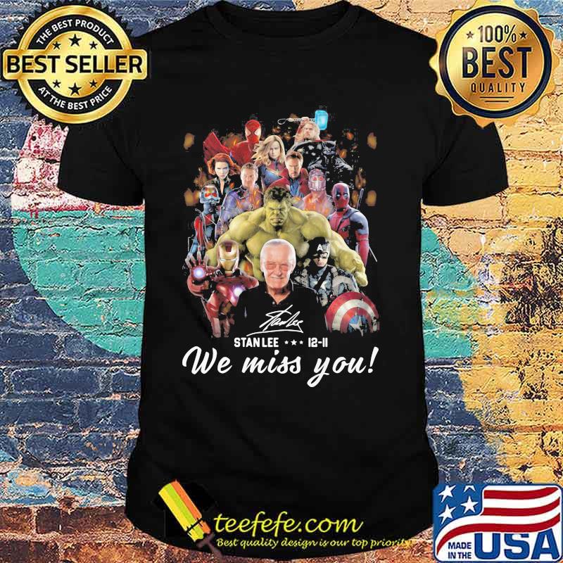 Marvel heroes stan lee we miss you 12 11 signature shirt Marvel heroes stan lee we miss you 12 11 signature shirt