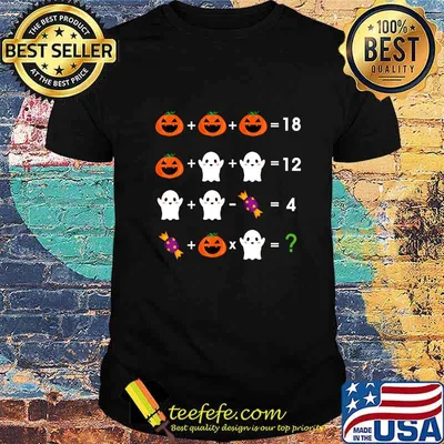 Math pumpkin ghost halloween shirt