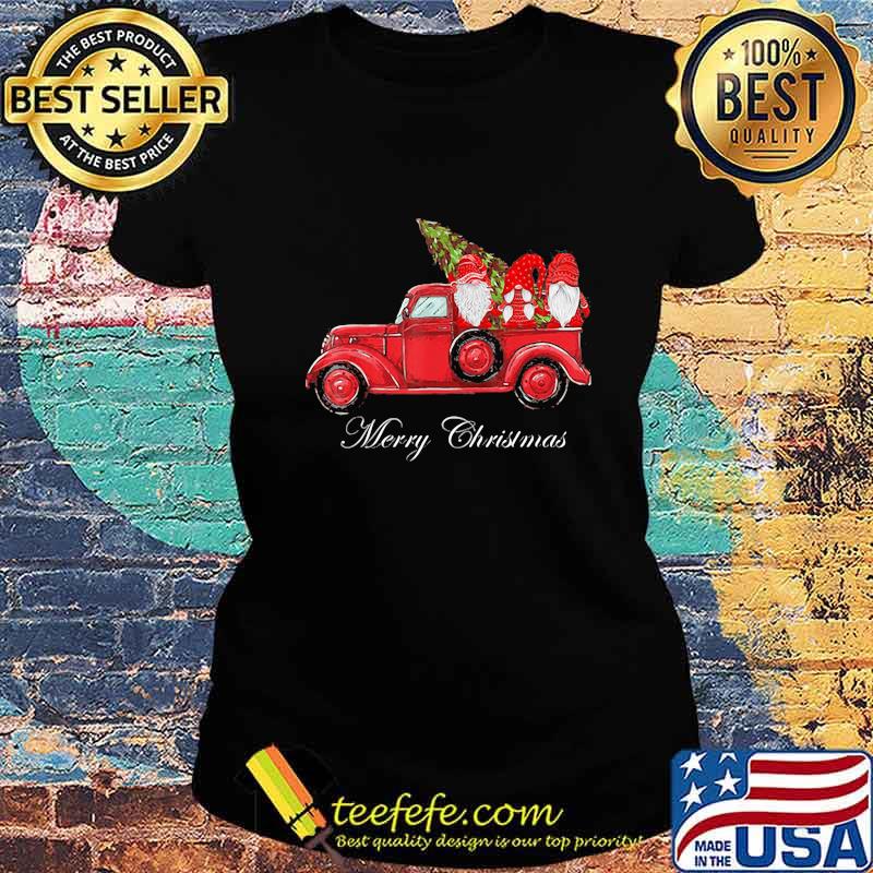 Merry christmas car gnomes santa s Ladies tee Merry christmas car gnomes santa s Ladies tee