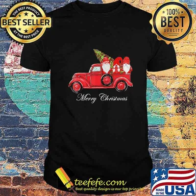 Merry christmas car gnomes santa shirt