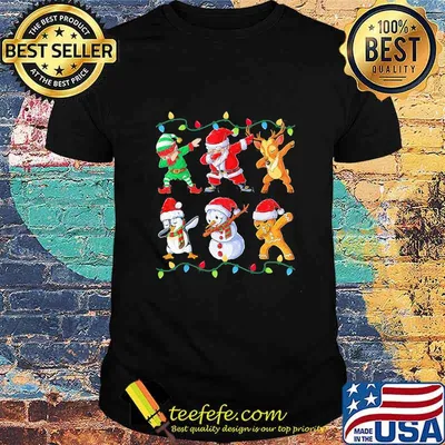 Merry christmas elf santa reindeer penguin snowman doll shirt