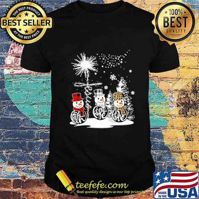 Merry christmas faith hope love snowman leopard shirt
