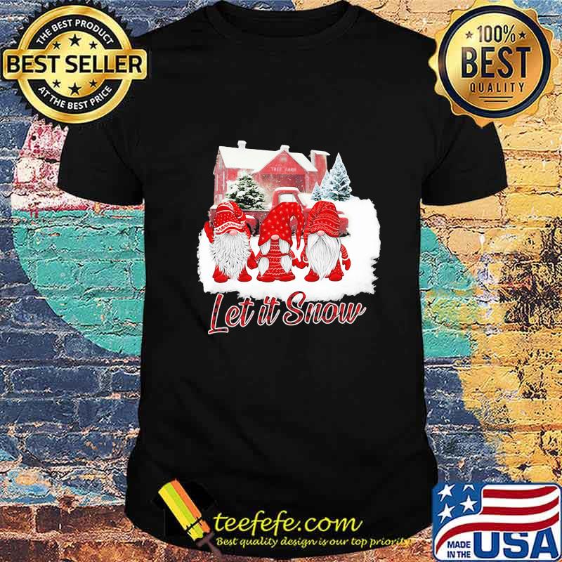 Merry christmas gnomes let it snow shirt