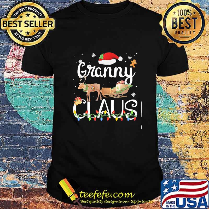 Merry christmas granny claus lights shirt
