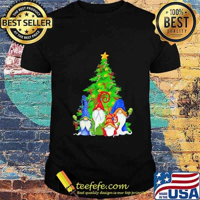 Merry christmas tree gnomes shirt