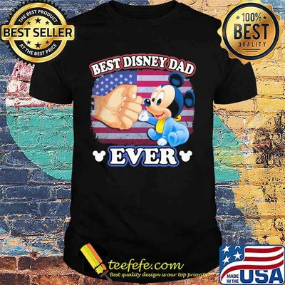 Mickey mouse best disney dad ever american flag shirt