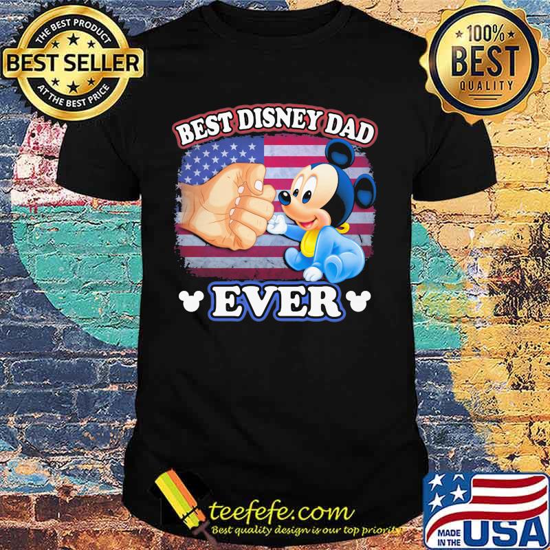 Mickey mouse best disney dad ever american flag shirt