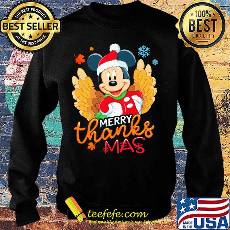 Mickey mouse happy merrythanksmas thanksgiving christmas s Sweater Mickey mouse happy merrythanksmas thanksgiving christmas s Sweater