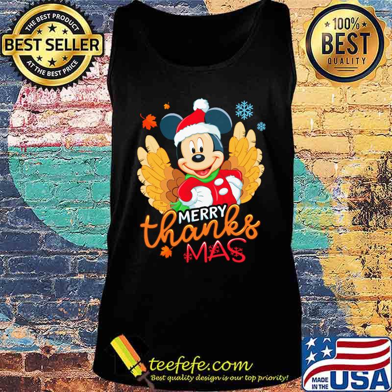 Mickey mouse happy merrythanksmas thanksgiving christmas s Tank top Mickey mouse happy merrythanksmas thanksgiving christmas s Tank top