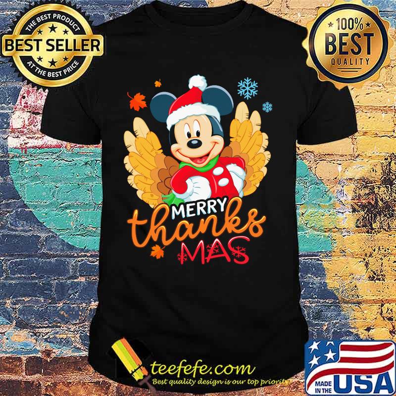 Mickey mouse happy merrythanksmas thanksgiving christmas shirt Mickey mouse happy merrythanksmas thanksgiving christmas shirt