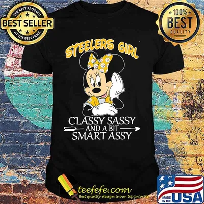 Minnie mouse pittsburgh steelers girl classy sassy and a bit smart assy shirt