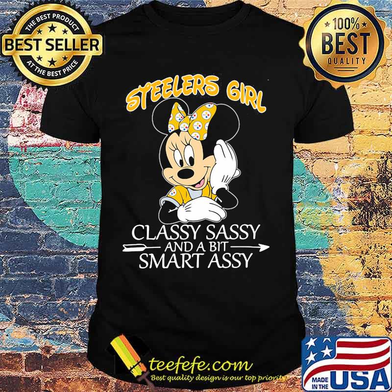 Minnie mouse pittsburgh steelers girl classy sassy and a bit smart assy shirt