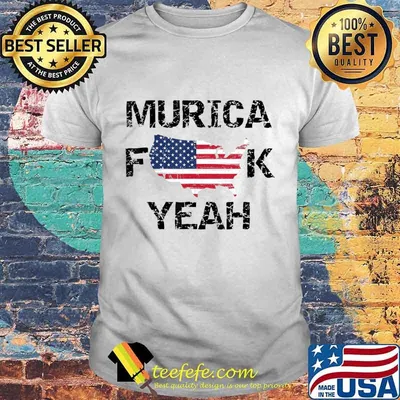 Murica F Yeah! map American flag T-Shirt