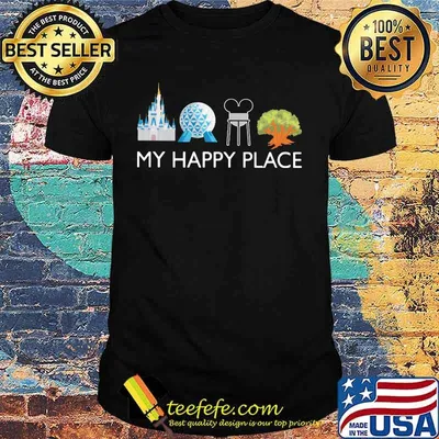 My happy place walt disney golf mickey mouse tree shirt