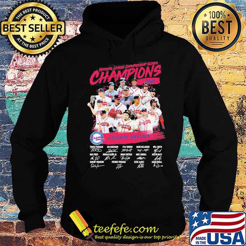 National league championship series champions 2020 atlanta braves signatures s Hoodie National league championship series champions 2020 atlanta braves signatures s Hoodie