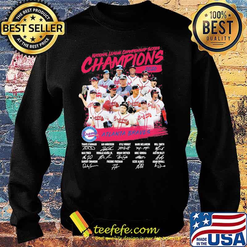 National league championship series champions 2020 atlanta braves signatures s Sweater National league championship series champions 2020 atlanta braves signatures s Sweater