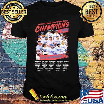 National league championship series champions 2020 let's go dodgers signatures shirt