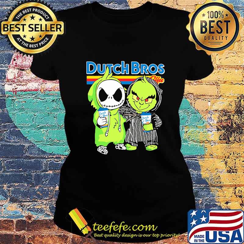 Nightmare and Grinch Dutch Bros Coffee s Ladies tee Nightmare and Grinch Dutch Bros Coffee s Ladies tee