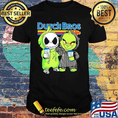 Nightmare and Grinch Dutch Bros Coffee shirt