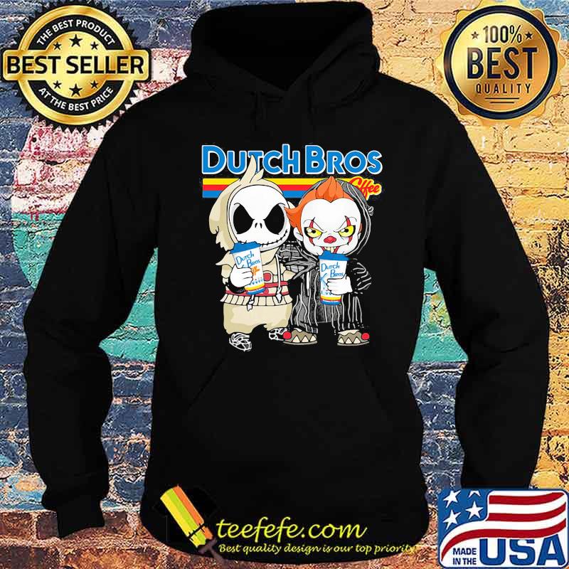 Nightmare and IT hug Dutch Bros coffee Halloween s Hoodie Nightmare and IT hug Dutch Bros coffee Halloween s Hoodie