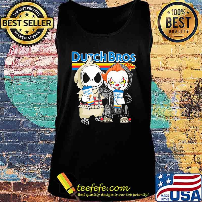 Nightmare and IT hug Dutch Bros coffee Halloween s Tank top Nightmare and IT hug Dutch Bros coffee Halloween s Tank top