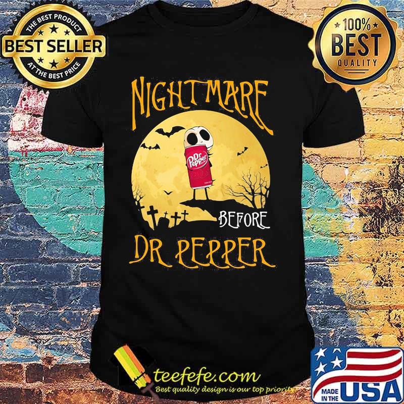 Nightmare before coffee hug Dr Pepper Halloween shirt