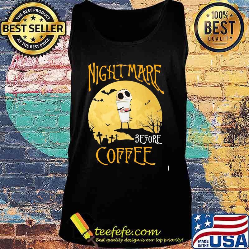 Nightmare before coffee hug Dunkin Donuts Halloween s Tank top Nightmare before coffee hug Dunkin Donuts Halloween s Tank top