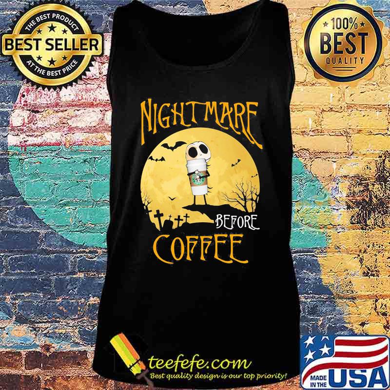 Nightmare before coffee hug starbuck Halloween s Tank top Nightmare before coffee hug starbuck Halloween s Tank top