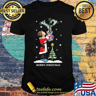 Noel gallagher playing guitar merry christmas shirt